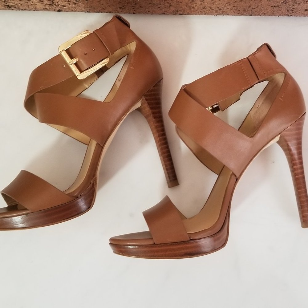 Cognac Platform Sandal